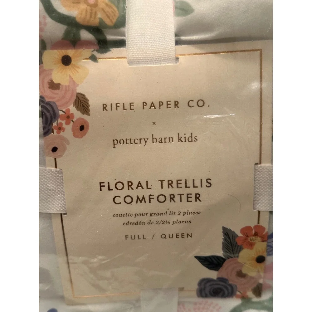 Pottery Barn Kids Rifle Paper Floral Trellis Quilt